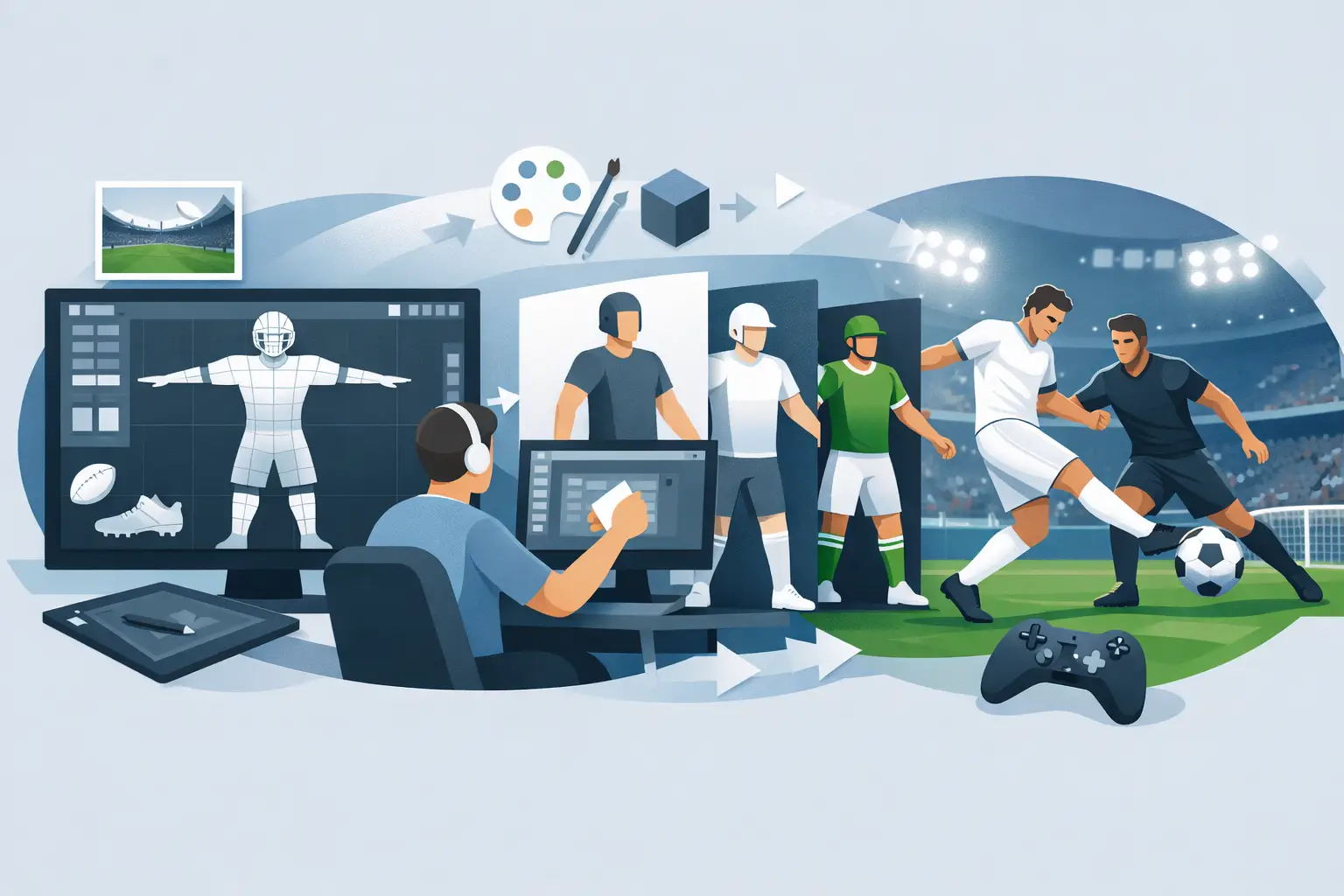 How Game Art Pipelines Work in Football Games